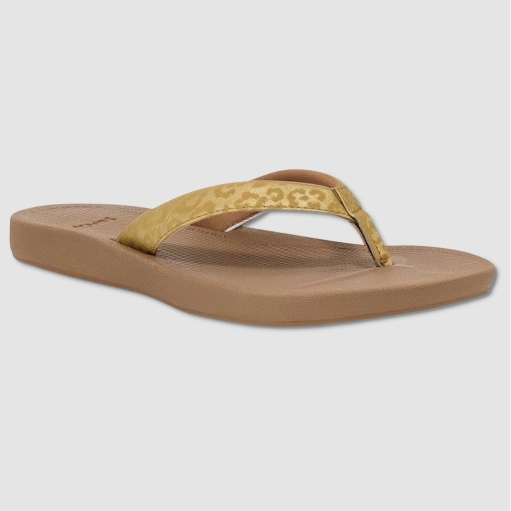 Sanuk Cosmic Shores Sandals / Flip-Flops - NWT Womens 7 Leopard - #49478-J8